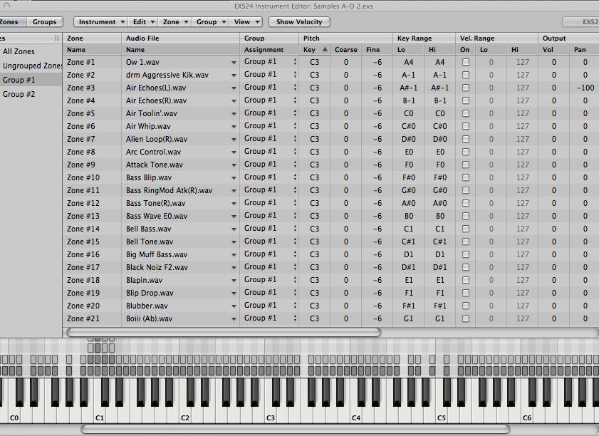 New EXS editor in Logic Pro8