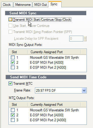Illustration for Clock Sync, SMPTE, MTC and MMC