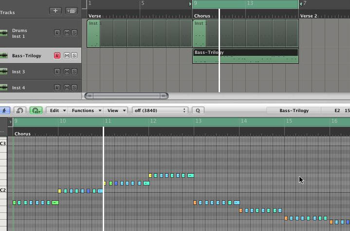 Do the bass for the chorus first