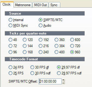 Illustration for Clock Sync, SMPTE, MTC and MMC