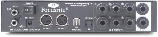 ack panel of the Focusrite Pro 24